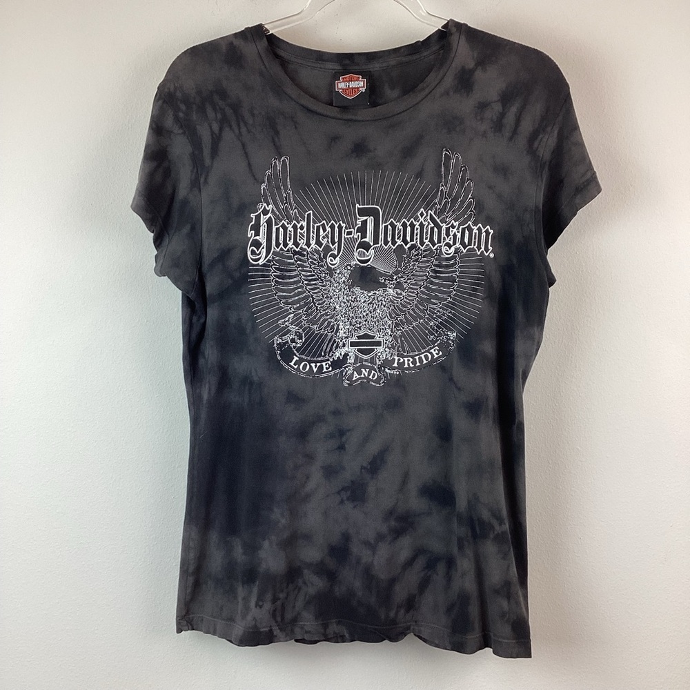 Vintage Harley-Davidson 2008 Black & Silver Crystal River FL T-Shirt | Large